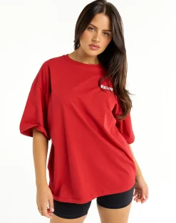 Discount ECHT Track Oversize Tee Red