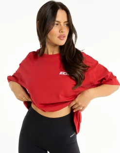 Discount ECHT Track Oversize Tee Red