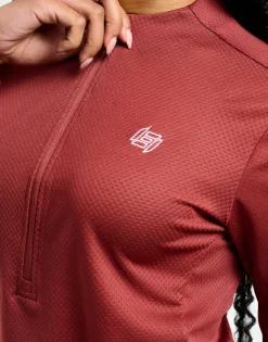 Hot ECHT Velocity Quarter Zip Running Top Brown
