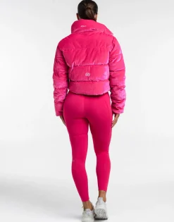 Sale ECHT Velour Puffer Jacket Bright Pink