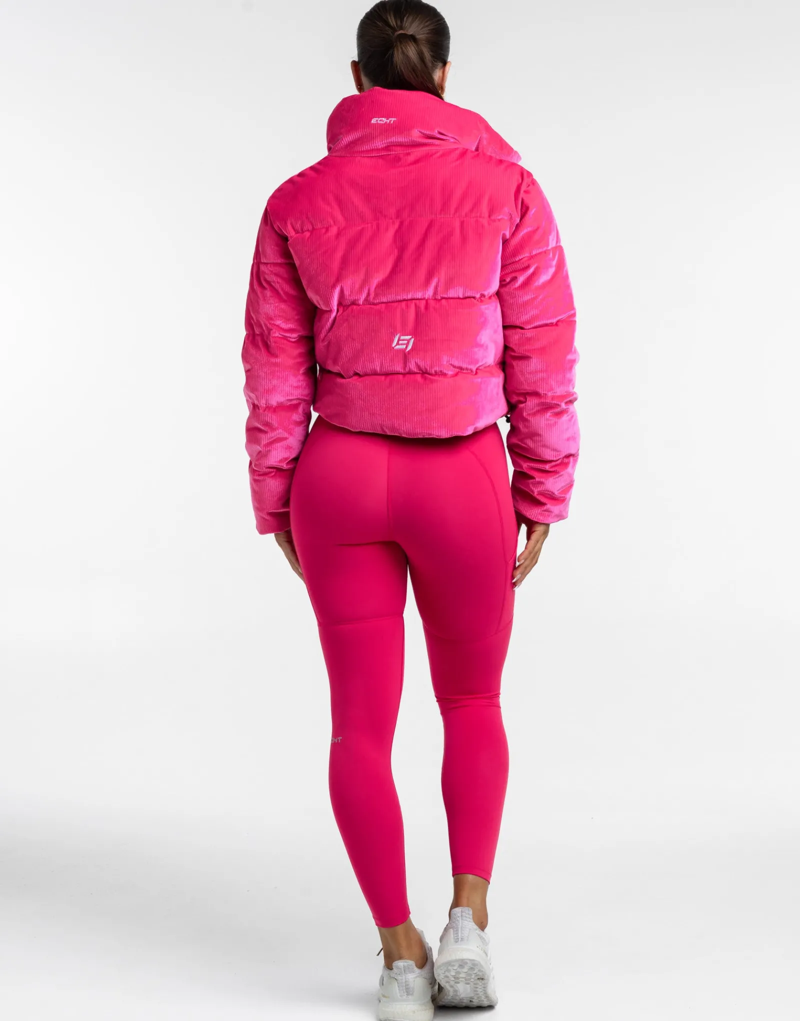 Sale ECHT Velour Puffer Jacket Bright Pink