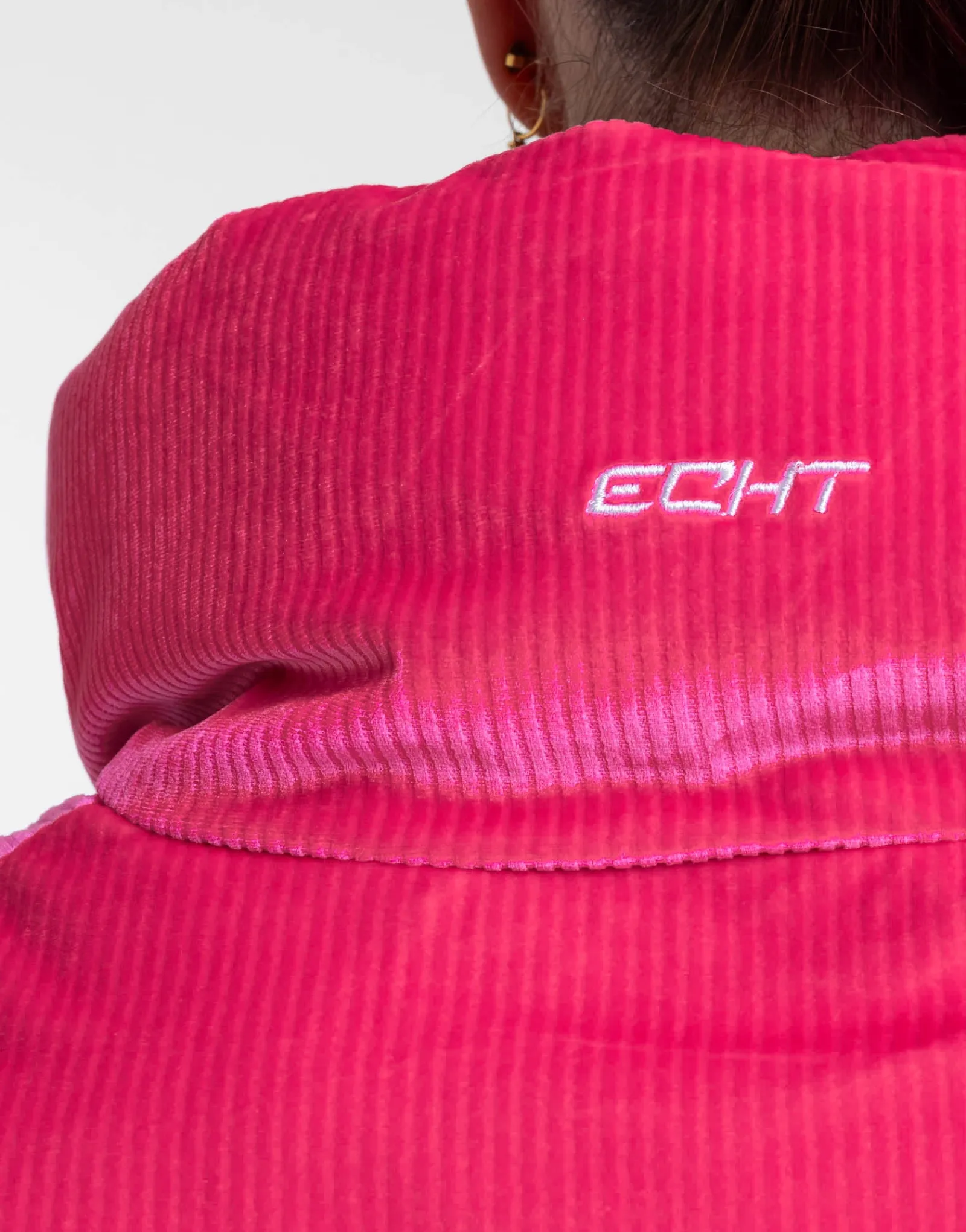 Sale ECHT Velour Puffer Jacket Bright Pink